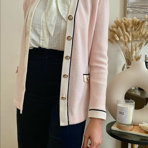 SOLD Vintage St. John Pastel Pink Long Sleeve Knit - Picture 6 of 7